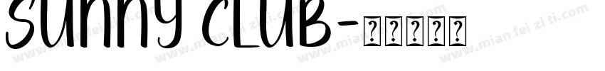 SUNNY CLUB字体转换